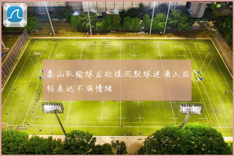 泰山队输球后社媒沉默球迷涌入旧帖表达不满情绪